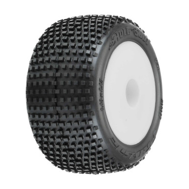 Proline Hole Shot Tyres Mounted on White Wheels, Mini-T 2.0, F/R, PR10177-13
