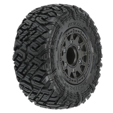 Proline Icon SC 2.2in/3.0in M2 Tyres Mounted on Black Wheels SCT Wheels, F/R, PR10182-10