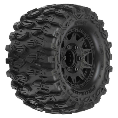 Proline Hyrax 2.8in Tyres Mounted on Black 6x30 Wheels, Stampede, F/R, PR10190-10