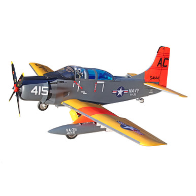 Seagull Models Skyraider AD-5/A-1E 35cc ARF, Orange Tail Scheme