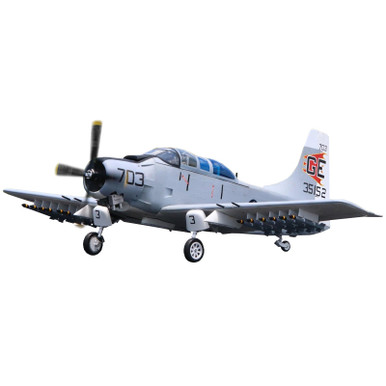 Seagull Models Skyraider AD-5/A-1E 35cc ARF, Grey Scheme, Final Clearance