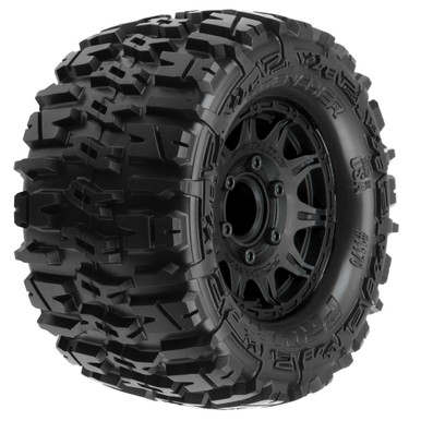Proline Trencher 2.8in Tyres Mounted on Raid Black 6x30 Wheels, F/R, PR1170-10