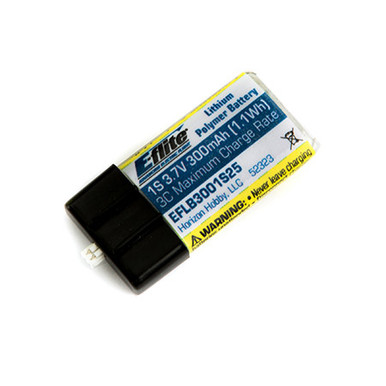 E-Flite 300mah 1S 3.7v 25C LiPo Battery with UMX Connector
