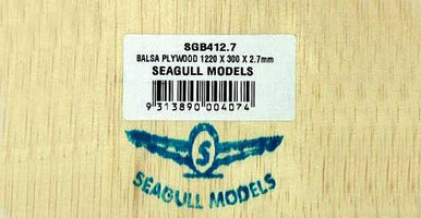 Seagull Models Balsa Plywood 1220 X 300 X 2.7mm