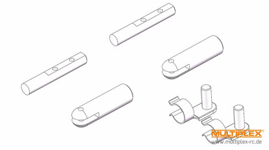 Multiplex Strut Mounts, FunCub XL, Clearance
