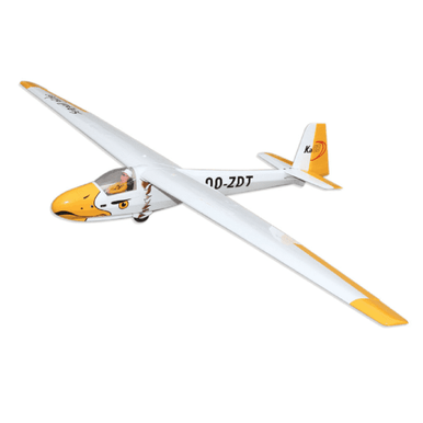 Seagull Models KA8B RC Glider, 3000mm ARF, Yellow White