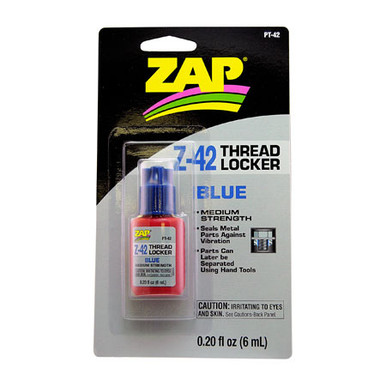 ZAP Blue Medium Strength Thread Lock, .2oz, Part PT-42