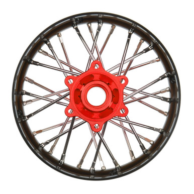 Proline Pro-Spec Assembled Aluminium Rear Wheel V2 Bead, Black and Red, Promoto-SM