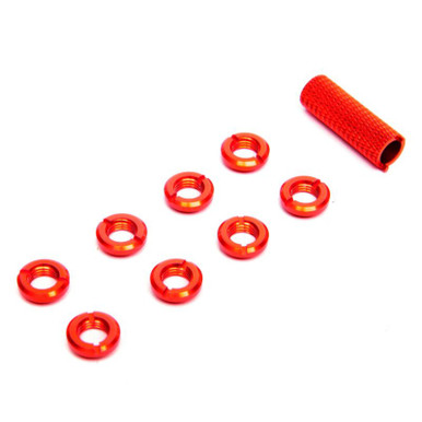 Spektrum Radio Red Switch Nuts with Wrench, 8pcs