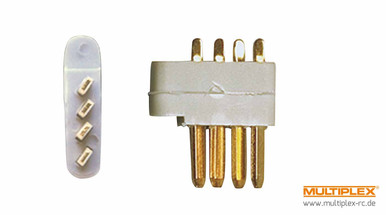 Multiplex 4-Pin Servo Plugs, 5 pcs (MPX)