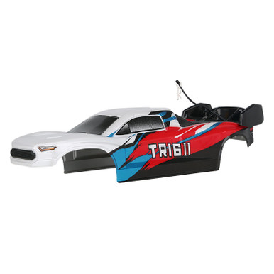 PD Racing Truggy Body, White/Red/Blue