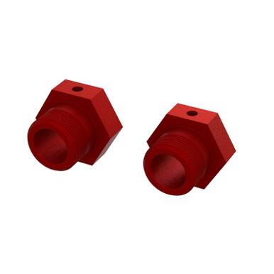 Arrma 24mm Aluminium Wheel Hex, Red, 2pcs, 8S BLX, AR310928