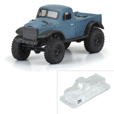 Proline 1946 Dodge Power Wagon Clear Body, SCX24 JLU, PR3565-00, Clearance