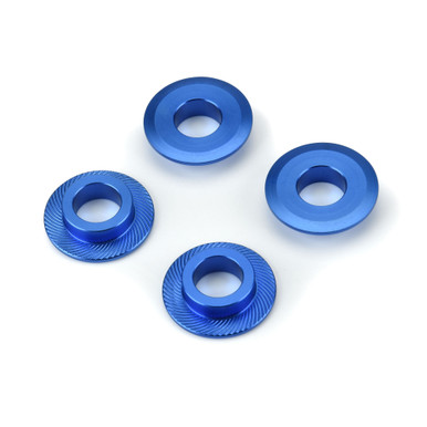 Proline 1/5 Billet Adapter Washer Aluminum F/R, 4pcs, Blue