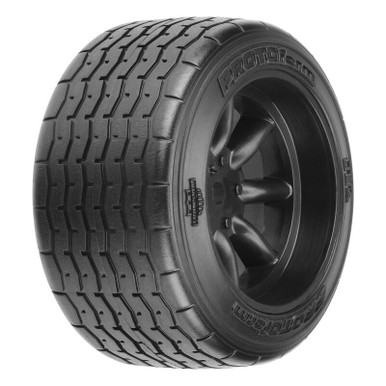 Proline 1/10 PROTOform VTA Rear 31mm VTA Tyres Mounted on 12mm Black Wheels, 2pcs