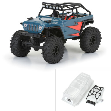 Proline 2004 Jeep LJ Clear Body with Trail Cage for Axial SCX24