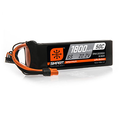 Spektrum 1800mah 6S 22.2v 50C Smart LiPo Battery with IC3 Connector