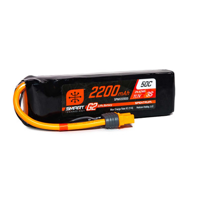 Spektrum 2200mAh 3S 11.1V 50c Smart G2 LiPo Battery with IC3 Connector