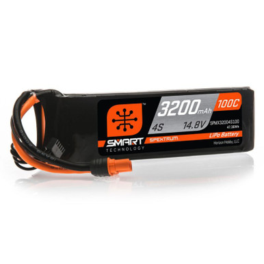 Spektrum 3200mah 4S 14.8v 100C Smart LiPo Battery with IC3 Connector