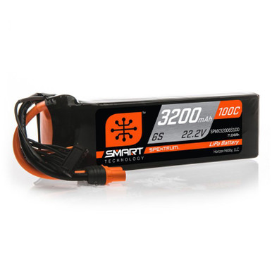 Spektrum 3200mah 6S 22.2v 100C Smart LiPo Battery with IC5 Connector