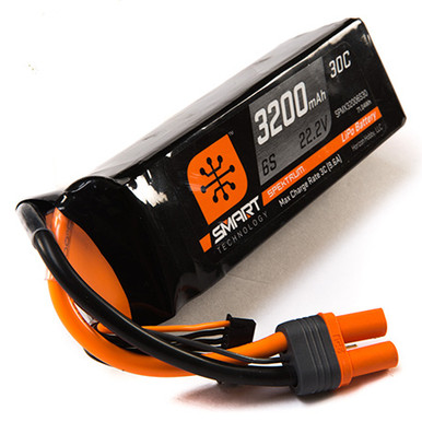 Spektrum 3200mah 6S 22.2v 30C Smart LiPo Battery with IC5 Connector
