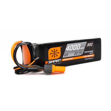 Spektrum 4000mah 6S 22.2v 30C Smart LiPo Battery with IC5 Connector