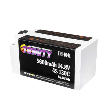 Trinity Racing 14.8V 5600mAh 4S 130C Shorty LiPo Battery with 5mm Bullets
