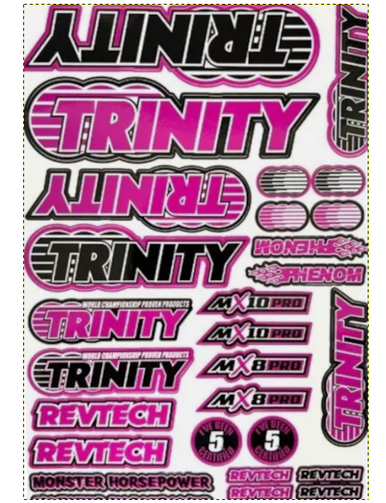 Trinity Racing Purple Pro-Sticker Sheet, 2pcs