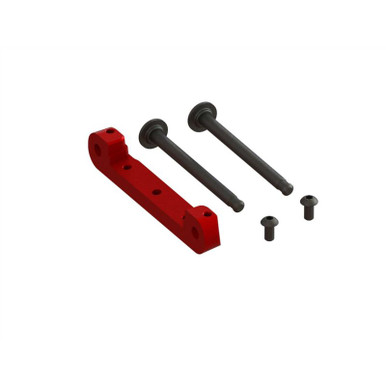 Arrma Front Upper Suspension Mount CNC Aluminum Red, AR330659
