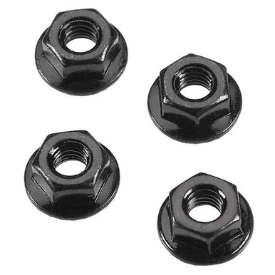 Arrma Serrated Flange Wheel Nut, 4mm, 4 Pieces, AR708003