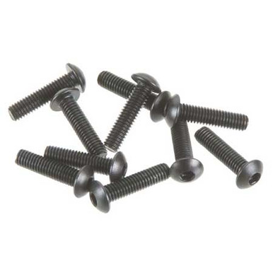 Axial Hex Socket Button Head Screw M3x12mm Black (10), AXA116