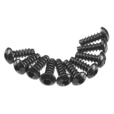 Axial Hex Tap Button Head Screw M3x8mm Black (10), AXA434