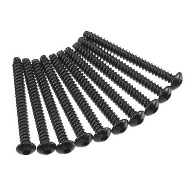 Axial Hex Tap Button Head Screw M3x30mm Black (10), AXA441