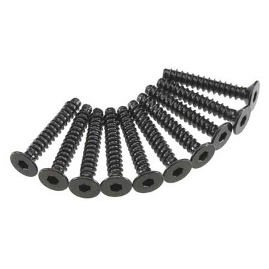 Axial Hex Socket Tap Flat Head Screw M3x18mm Black (10), AXA468