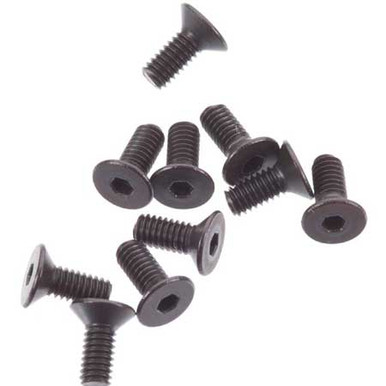 Axial Flat Head Screw, M2.5x6mm, Black, 10 Pieces, AXA1264