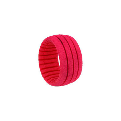 AKA 1/8 Truggy Shaped Insert Grooved Red, Soft , 4pcs