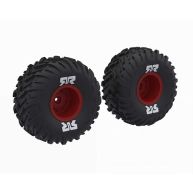 Arrma dBoots Cut Chevron MT Tyre Set Glued, Red, Quake 223S