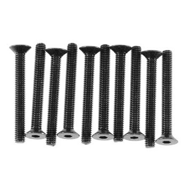 Axial Hex Socket Flat Head Screw, M3x25mm, Black, 10 Pieces, AXA150