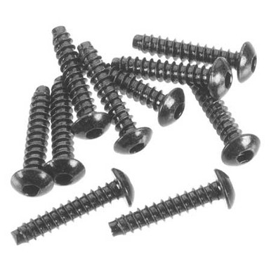 Axial Hex Socket Tapping Button Head Screw M3x15mm Black(10), AXA0437