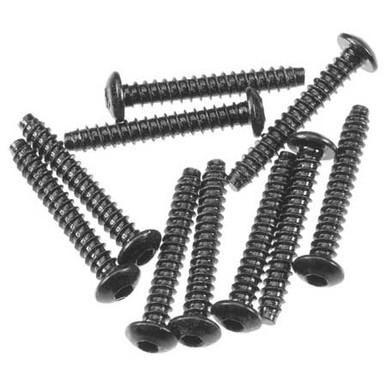 Axial Hex Socket Tapping Button Head Screw M3x20mm Black (10), AXA0439