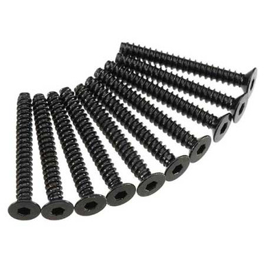 Axial Hex Socket Tap Flat Head Screw M3x25mm Black (10), AXA470
