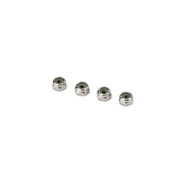 Dubro 4-40 Stainless Steel Nylon Insert Lock Nuts, 4pcs, Part 3112