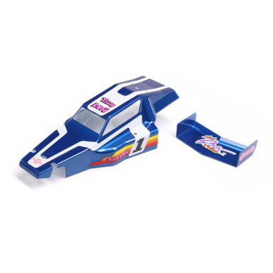 Losi Body and Wing, Blue, Mini JRX2