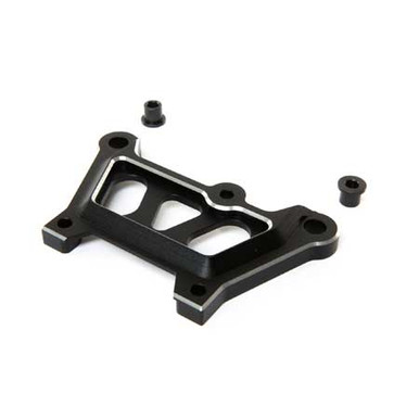 Losi Front Top Plate, Black, Aluminium, DBXL-E