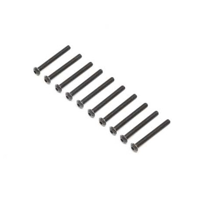 Losi Button Head Screws, Stl, BO, M4 x 35mm (10)