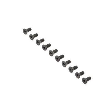 Losi Flat Head Screws, Stl, BO, M4 x 10mm (10)