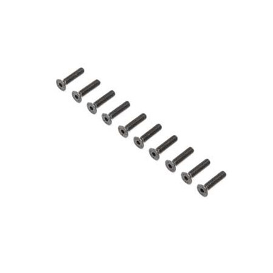 Losi Flat Head Screws, Stl, BO, M4 x 18mm (10)