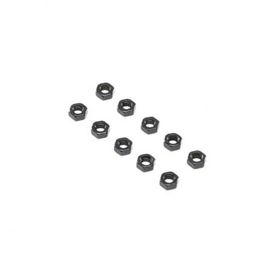 Losi Flat Nut, Stl, M4 (10)