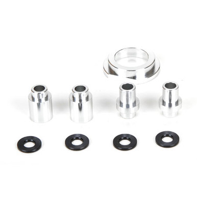 Losi Engine Mount Spacer & Clutch Mount, Aluminium, Silver, MTXL