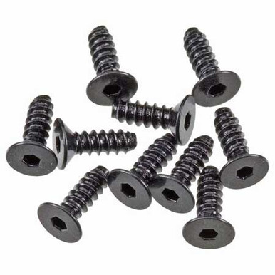 Axial Hex Socket Tapping Flat Head Screw, M2.6x8mm, Black, 10 Pieces, AXA0413